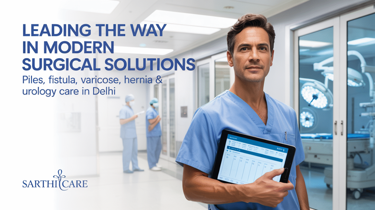 Leading the Way in Modern Surgical Solutions – Piles, Fistula, Varicose, Hernia & Urology Care in Delhi by Sarthi Care
