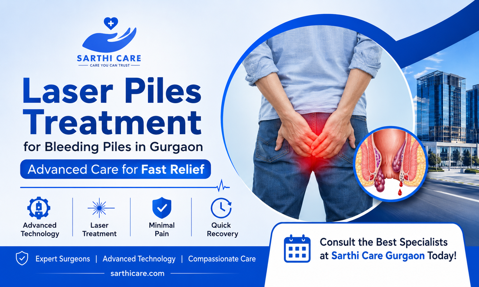 Laser Piles Treatment for Bleeding Piles in Gurgaon